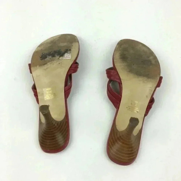 Steve Madden Heels Size 6.5 Kisses Red Leather - Picture 5 of 8